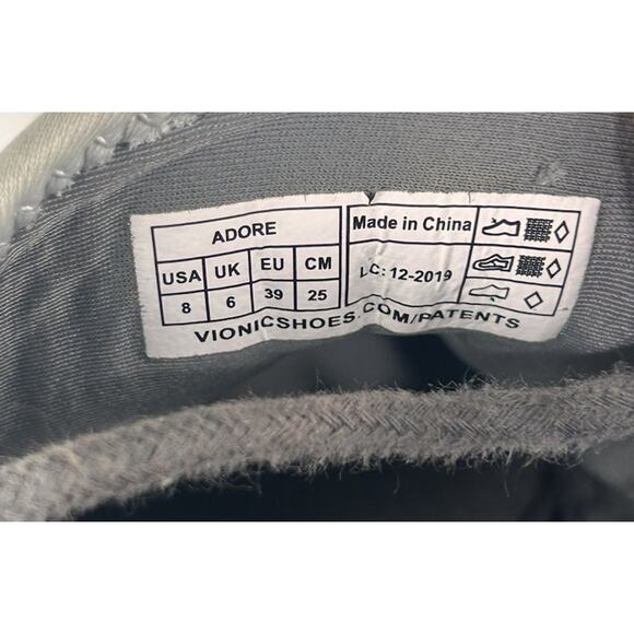 Vionic Shoes Womens Sz 8 Adore Sporty Low Sneakers Gray Green Mesh Lace Up - Picture 7 of 7